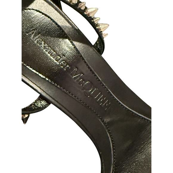 Alexander McQueen Stud Leather Sandals with Signature Punk Spikes - Picture 5 of 10